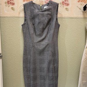 Calvin Klein Black and White Plaid Dress